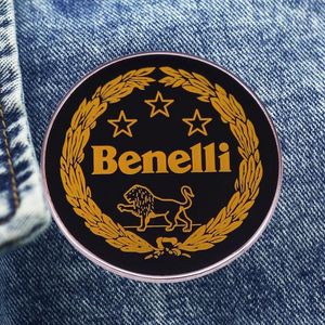 Broches benali león broche retro 70S Racing Motorcycle Logo Insignia recolección de la chaqueta de mezclilla Pin con regalos de amigos y fanáticos