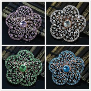 Broches Big Flower Rose Gold-Color schoonheid voor vrouwen kleurrijke kristallen kralen ly pins accessoires sieraden e e