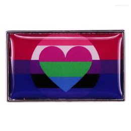 Broches biseksueel genderfluïd polysexual vlagbadge pride broche lgbtq accessoires
