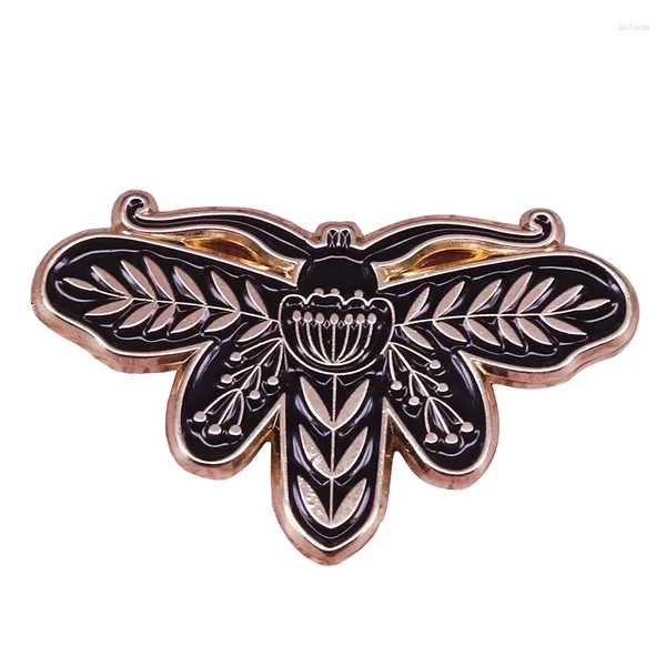 Brooches Black Butterfly Borning Flower et Lais