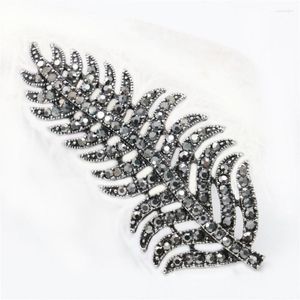 Broches Zwarte Strass Broche Bloem Vlinder Bladeren Adelaar Elegante Breastpin Bruiloft Glaskralen Kristal Voor Vrouwen Meisjes