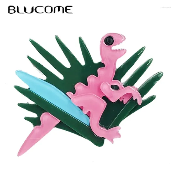Broches blucome cartoon dinosaur broche acrylique créatif vélociraptor épingle pour sac de sac cadeau
