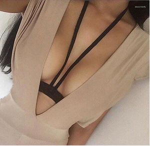 Broches Body Harness Bandage Girl Elastic Bra Bra Bra BREES CROPE TOP HOUD OUT ONTVALLINDE ondergoed B0393