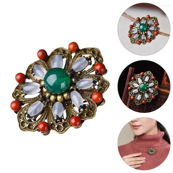 Broches broche ornement femme fleur Mini Corsage décor créatif poitrine broche verre décoratif revers en forme