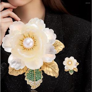 Broches broche pin sieraden mode imitatie Pearl Rhinestone Crystal Flower For Women Wedding Bridal Party Bouquet Decor