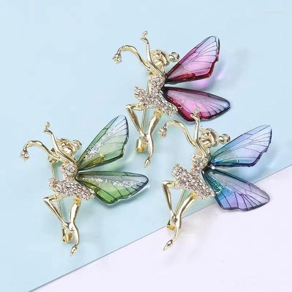 Broches papillon fée broche Vintage broche pour femmes filles mode coloré bénédiction robe accessoires