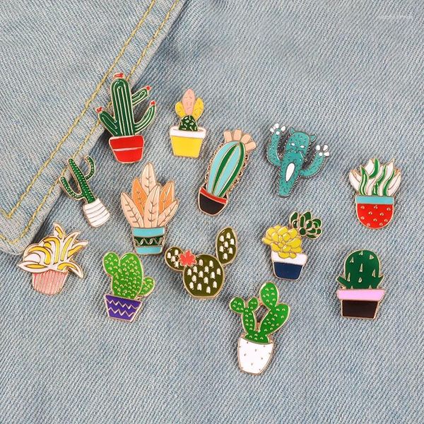 Broches Cactus Y Pin De Hoja Árbol Del Sudoeste Boho Plantas Pines De Solapa Joyería Amante De Las Plantas