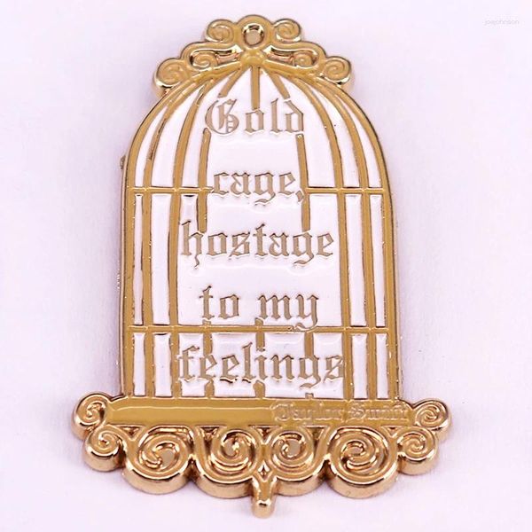 Brooches Cage Badge Music Lyrics Inspiration Lapel Pin Song Fans Fans Bijoux Collection de cadeaux