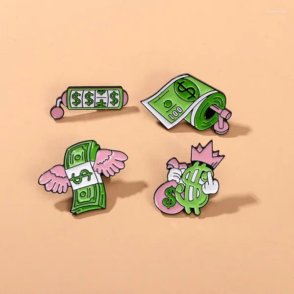 Broches Cartoon Creative Us Dollar Shape Email Brooch Backpack Clothing Decoration Mignon Design Organitre en alliage Badge Pin Badge Accessoires