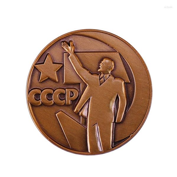 Broches CCCP étoile rouge chef soviétique Lénine bouton broche russie communiste émail bijoux