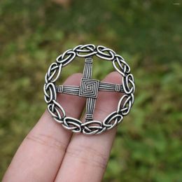 Broches Keltisch Kruis Badge St. Brigid's Broche Religieuze Sieraden Hoed Rugzak Decoratie