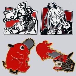 Broches Chainsaw Man Anime Broche Voor Rugzakken Emaille Pin Shirt Pins Metalen Vrouwen Badges Sieraden Accessoires