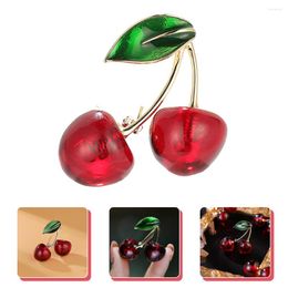 Broches cerise Corsage mode collier broche fruits pour costume écharpe décoration