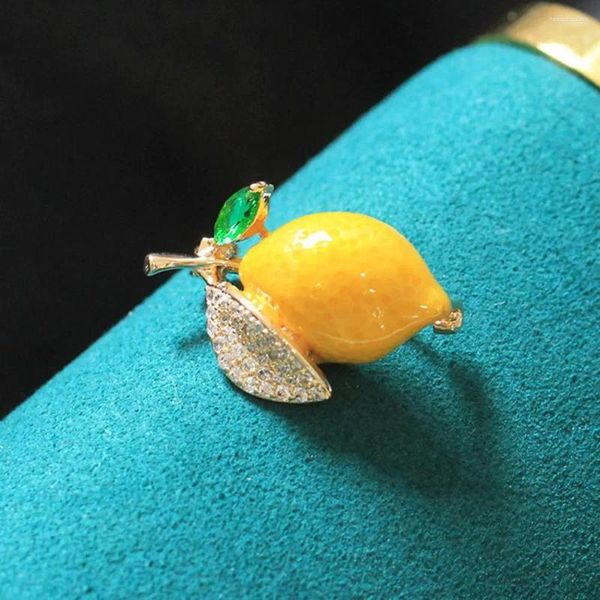 Brooches Chic Sac Brooch Accessoire Femmes Sparkling Decoration Bright Luster Fruit Forme