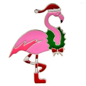 Broches cindy xiang kleurrijk emaille schattige dierenvogel broche pins voor vrouwen en mannen creatieve kerstmot flamingo sieraden cadeau