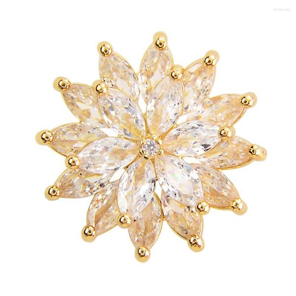 Broches CINDY XIANG cuivre et zircone cubique fleur broches pour femmes collier bijoux été accessoires de mode