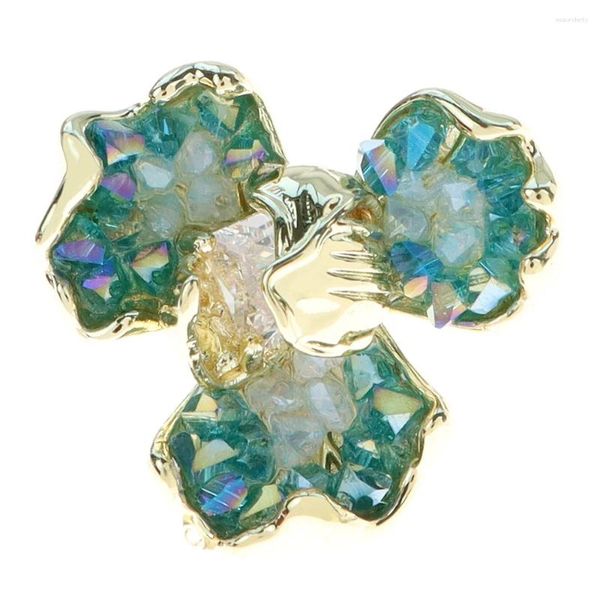 Broches CINDY XIANG fleur de cristal pour femmes 2 couleurs disponibles Design de printemps bijoux de mode accessoires de mariage