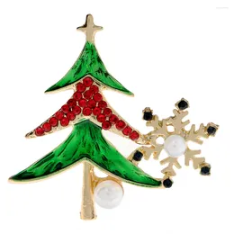 Broches CINDY XIANG Strass Kerstboom Broche Emaille Pin Winter Mode Festivel Accessoires Plant Sieraden 2024