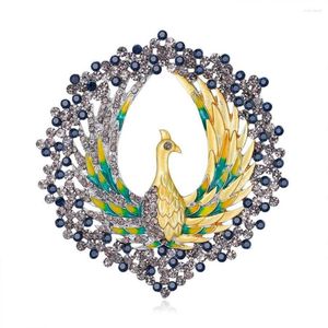 Broches Cindy Xiang Vintage Email Large Peacock Brooch épingles pour les femmes Créative Rhinestone Accessoires d'oiseau animal mignon Jewelry217u