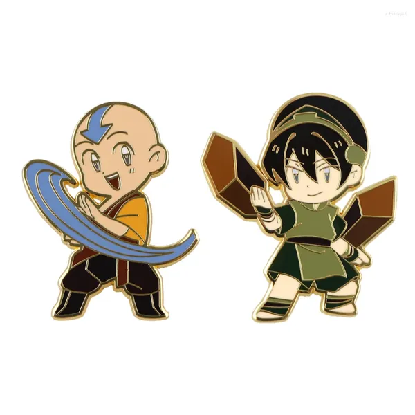 Broches Avatar de dessin animé classique pour vêtements à revers de vêtements Badges de maltructeurs d'émail dur