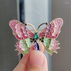 Broches Classic Entamel Righestone Butterfly for Women Vintage Beauty Trendy Brooch épingles accessoires accessoires de mariage cadeau