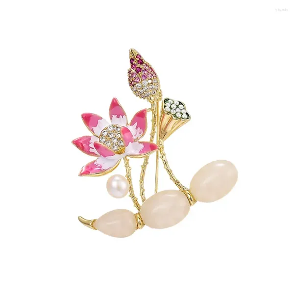 Broches classiques femmes hommes élégants badges en cristal perle de perle moteur de robe décontractée fleur brillante épingles de boutique bijoux