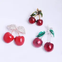 Brooches Classice Cherry for Women Cute Red Fruits Red Party Office Office Office Broche Broch Pins Cadeaux 5 Design Choisir