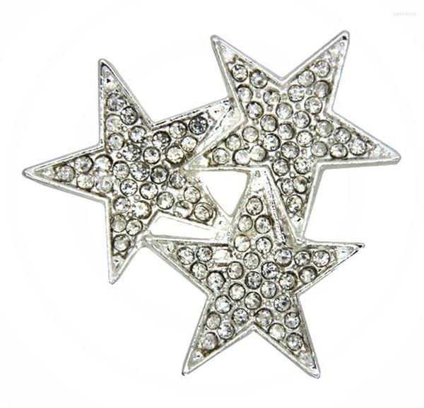 Broches Verre Clair Strass Pour La Fête 3 Étoiles Pomme Banane Émail Mousseux Ctystal Broche Broche