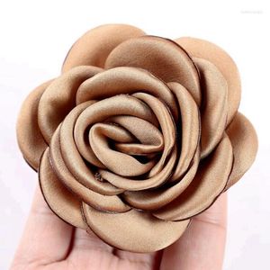 Broches Tissu Rose Broche Fleur Faite À La Main Frizzle Accessoires De Vêtements Professionnels
