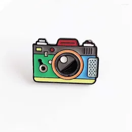 Broches jas dop rugzak mini pografie digitale camera email metaal accessoires rapelbadges pins sieraden sieraden