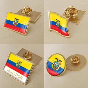 Broches Wapenschild Ecuador Ecuadoraanse Kaart Vlag Nationale Embleem Bloem Broche Badges Reversspeldjes