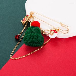 Broches kleur kerst legering pin tree santa claus sneeuwman bell broche fouten mode esthetische accessoires