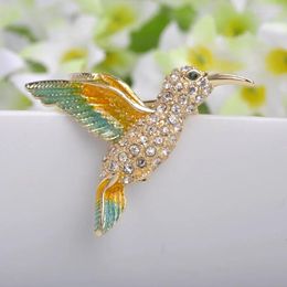 Broches Birds colorés épingle Broche émail esmaltes corsage lot vert diamante embellissements kihen mariage coach coroa