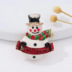 Broches en strass de Noël colorées arbre de Noël arbre de neige en couronne de couronne de broch costume épingles à revers cadeaux bijoux de mode