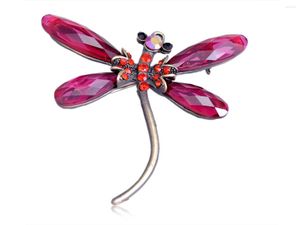 Broches Craft Ruby Red Crystal Light Siam Jewel Dragonfly Kleine Tiny Broche Pin Hanger