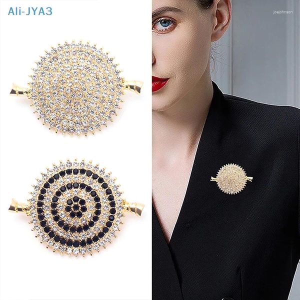 Broches Pins creativos de cristal broche Cárdigan fijo ropa de vestir ropa de insignia elegante accesorios de joyería regalos