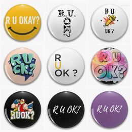 Broches creatief r u ok button pin Are you smile broche badge backpack decor accessoires vrienden feestcadeau