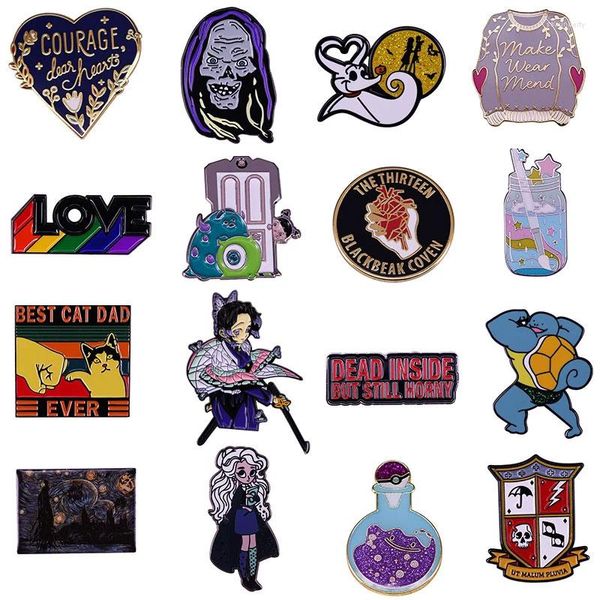 Broches créativité Anime films jeux épingles en émail dur femmes hommes revers Badges sac à dos collier mode bijoux cadeaux pour enfants