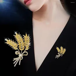 Broches Cultures Broche Spille étincelante Dress Up Golden Faux Crystal Automne et Winter Wheat Eaure épingle Accessoires