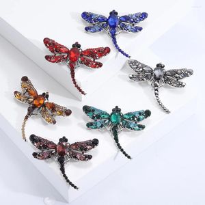 Brooches Crystal Brooch Flower Insect Designer Designer Dragonfly Pins pour les vêtements de mode de vêtements pour femmes bijoux de luxe