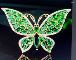 Broches Crystal Zirconia Animal Butterfly Brooch Broach Pin Accesorios de ropa para mujeres XR03884