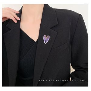 Broches cristal strass aile d'ange multicolore mode vêtements Corsage Design créatif Style accessoires broche vente en gros