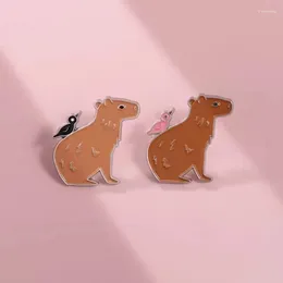 Broches Custom Capybara Emaille Pins Taxis Van De Vogel Dier Revers Badges Tas Grappige Sieraden Geschenken Voor Vrienden Groothandel