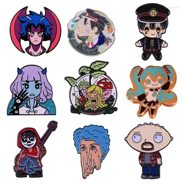 Brooches Game Cartoon Cartoon Anime Broche Intéressant Metal Enamel Badge Collection Denim Veste Backpack Pin Decoration Fans Fans Cadeau