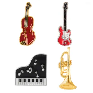 Broches Instrument de musique mignon Trumpet créatif Pints Musique Thème de la musique vintage Brooch pour violon pour le décor de chemise de chapeau