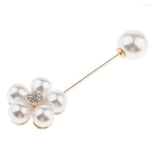 Broches Mignon Perles Broche Fleur Broche De Luxe Strass Boutonnière Bâton