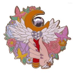 Broches schattige Sailor-Moon Magical Girl Wand Broche Glitter Magic Email Pin
