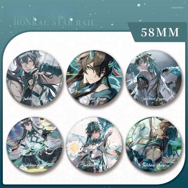 Broches Dan Heng Imbibitor E Badges broches Anime Honkai Star Rail femmes broche mode Cosplay Figure pour sac accessoire cadeau