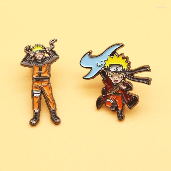 Broches cher-vous Riman Ninja dessin animé broche mignon alliage émail Badge vêtements décoration broche collier Anime accessoires