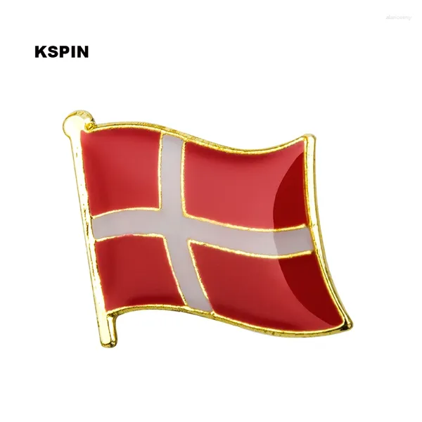 Broches Danemark Pays Drapeau En Métal Épinglette Badges Pour Vêtements Femmes/Hommes Sacs À Dos KS-0048